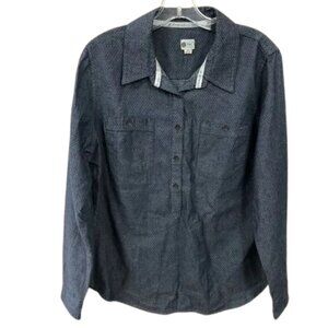 Toms Men's polka‎ Dot button Down Casual Shirt size large